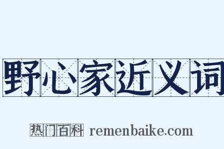 野心家近义词是什么意思的图片